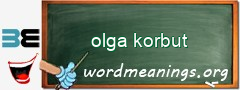 WordMeaning blackboard for olga korbut